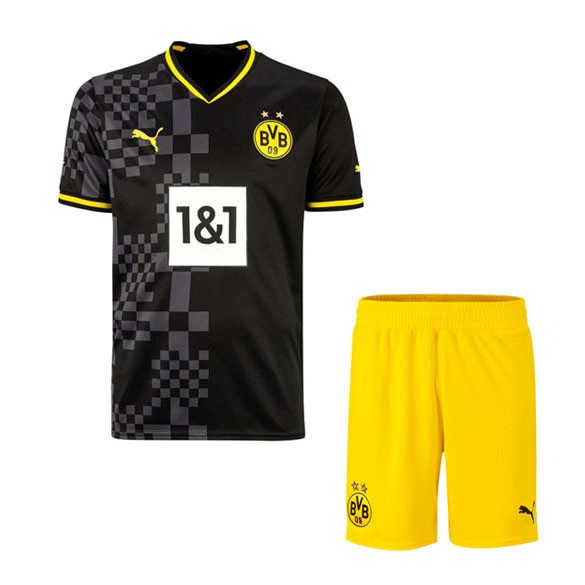 Camiseta Borussia Dortmund Replica Segunda Ropa Niño 2022/23